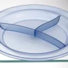 SAINT ROMAIN Assiette à 3 compartiments rond bleu copolyester Ø 23,5 cm Vaisselle Copolyester Discount