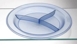 SAINT ROMAIN Assiette à 3 compartiments rond bleu copolyester Ø 23,5 cm Vaisselle Copolyester Discount