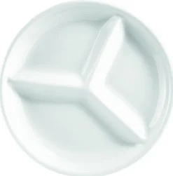 enova Assiette à compartiments rond blanc porcelaine culinaire Ø 24,5 cm Regithermie Sale