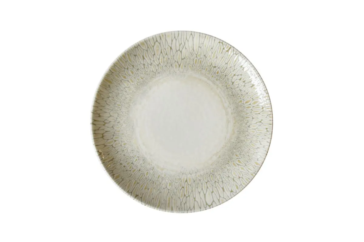 DUDSON Assiette coupe beige porcelaine vitrifiée Ø 27 cm Butterfly Best