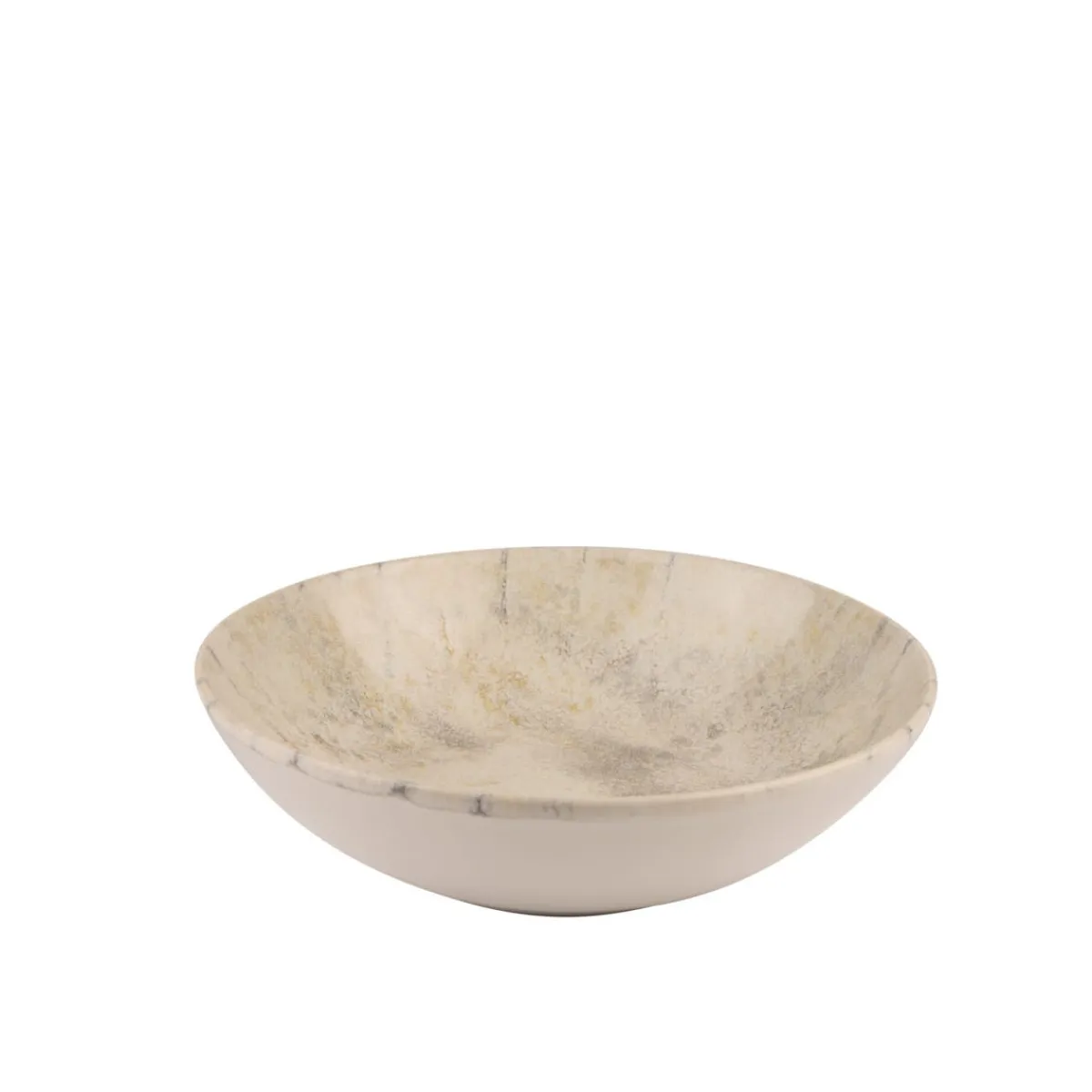 ACCOLADE Assiette coupe creuse gris grès émaillé Ø 17 cm Sirocco