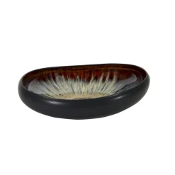 MEDARD DE NOBLAT Assiette coupe creuse irrégulier vert grès émaillé Ø 21 cm Gao
