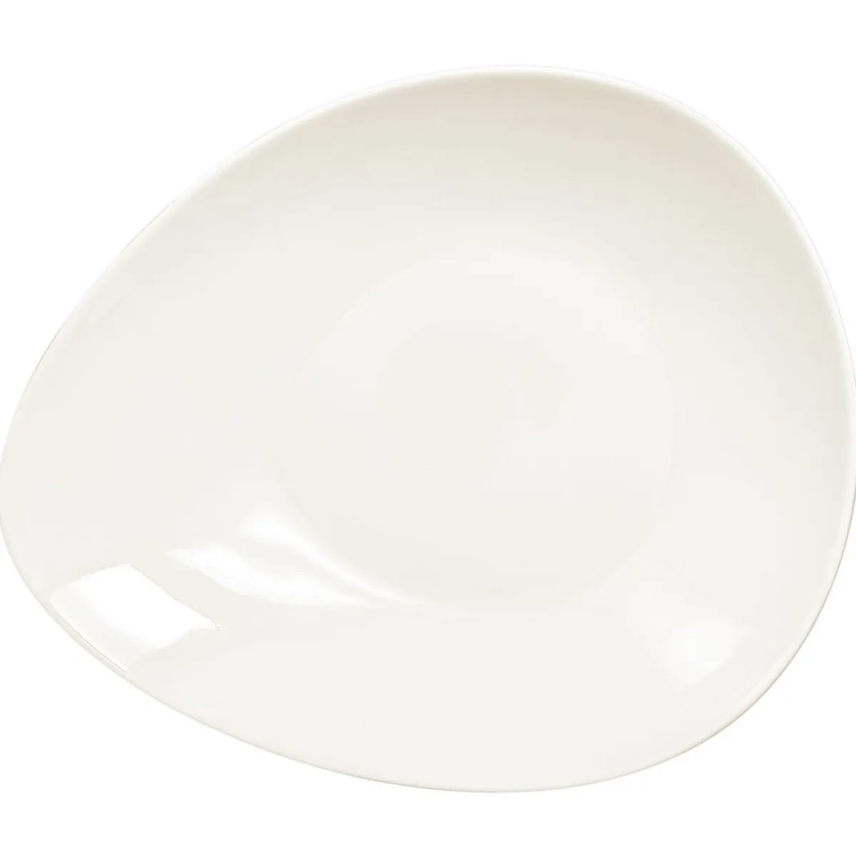 Assiette coupe creuse ivoire porcelaine vitrifiée 25 cm Shaped - RAK Discount