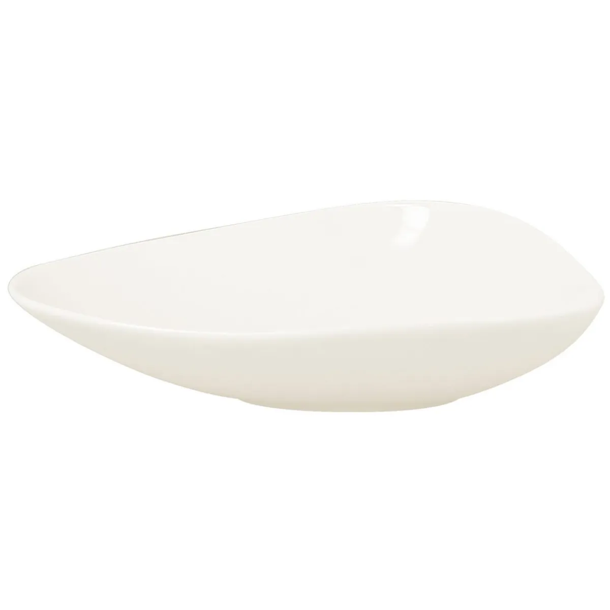 Assiette coupe creuse ivoire porcelaine vitrifiée 19 cm Shaped - RAK New