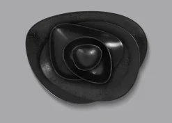 RAK Assiette coupe creuse noir porcelaine vitrifiée 25 cm Shaped Online