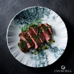 CHURCHILL Assiette coupe creuse porcelaine vitrifiée Ø 27,1 cm Smoke