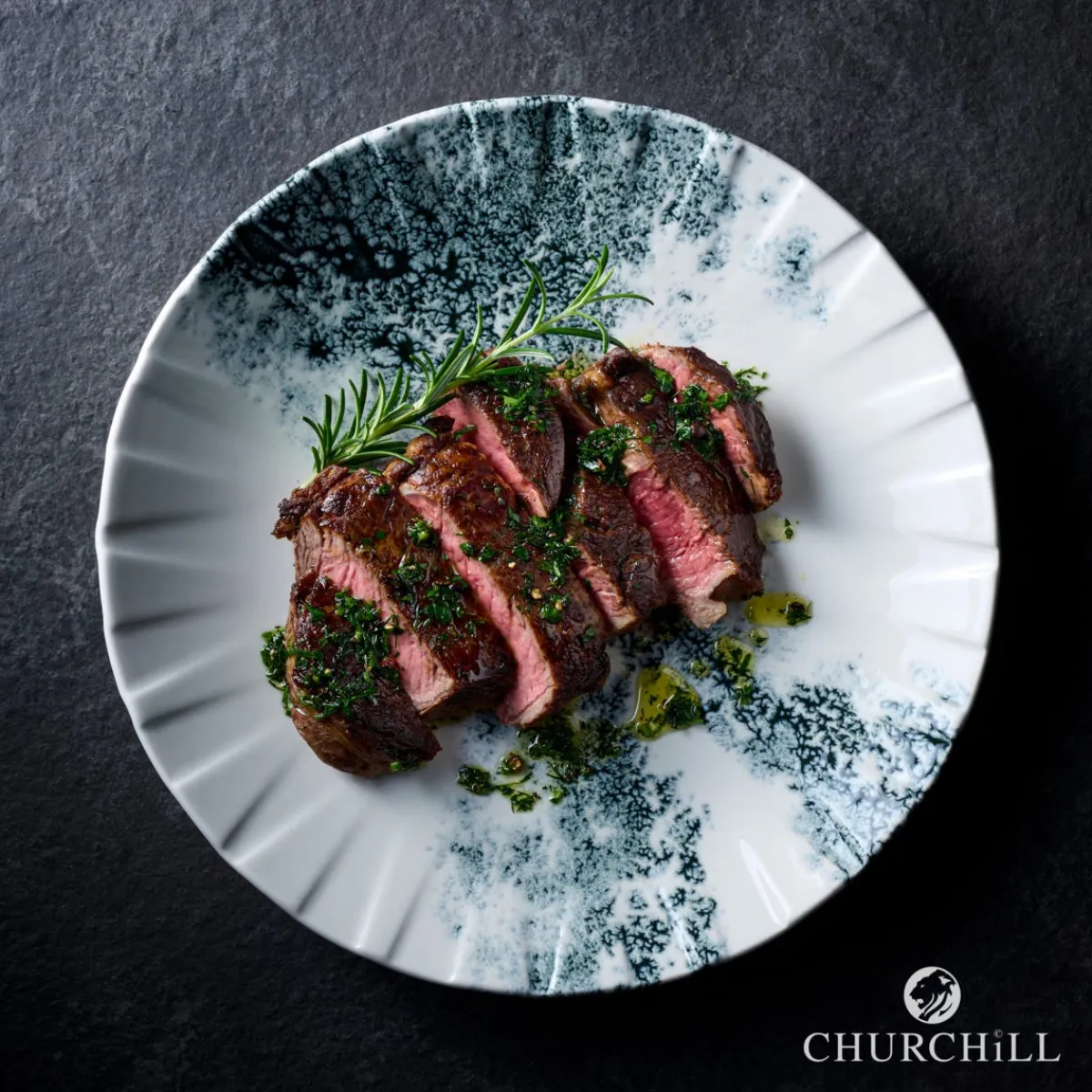 CHURCHILL Assiette coupe creuse porcelaine vitrifiée Ø 27,1 cm Smoke Hot