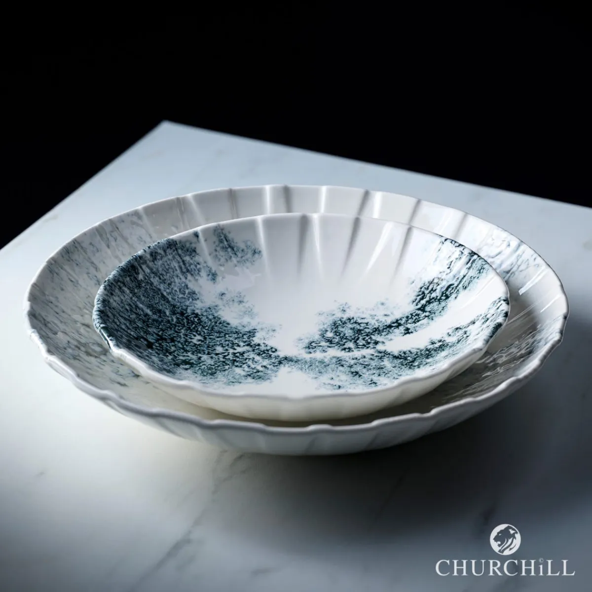 CHURCHILL Assiette coupe creuse porcelaine vitrifiée Ø 27,1 cm Smoke Hot