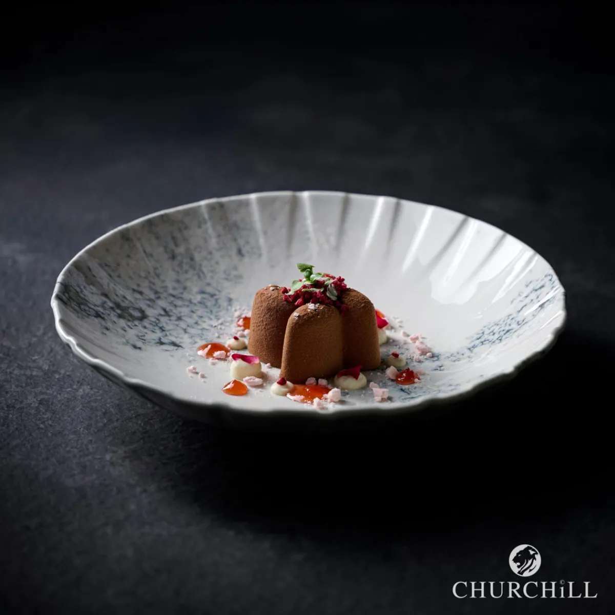 CHURCHILL Assiette coupe creuse porcelaine vitrifiée Ø 27,1 cm Smoke Hot