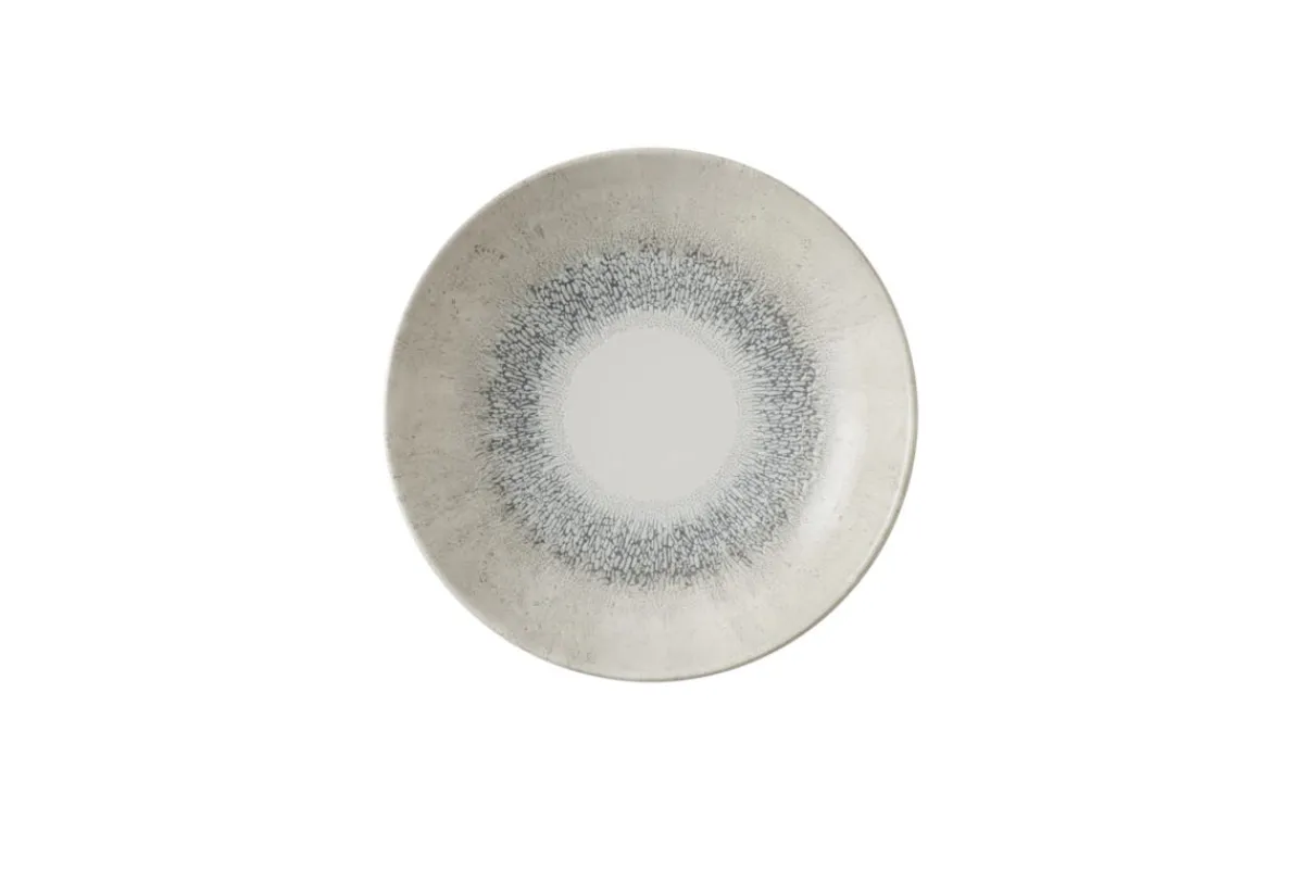 CHURCHILL Assiette coupe creuse rond Agate grey porcelaine vitrifiée Ø 18,2 cm Fusion Sale