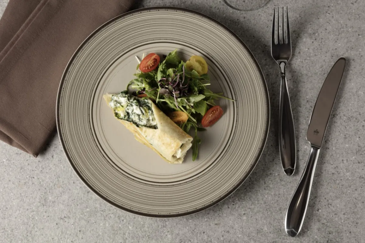 Assiette coupe creuse rond Argila Décor Larissa porcelaine Ø 26,1 cm Earth - RAK Outlet