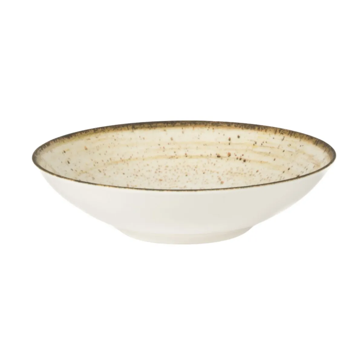 Assiette coupe creuse rond beige porcelaine Ø 21,5 cm Lunéa - PRO.MUNDI Best