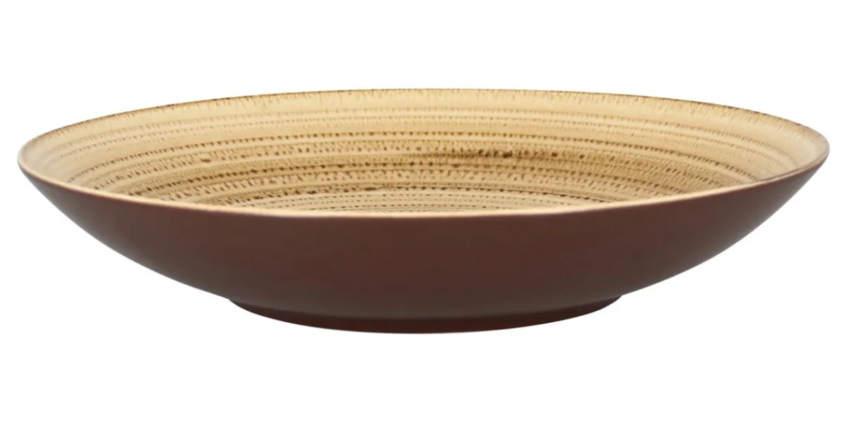 Assiette coupe creuse rond beige porcelaine vitrifiée Ø 29,9 cm Twirl - RAK