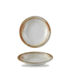 Assiette coupe creuse rond beige porcelaine vitrifiée Ø 21 cm Finca Sanstone - DUDSON Online