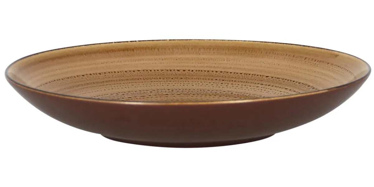 Assiette coupe creuse rond beige porcelaine vitrifiée Ø 22,2 cm Twirl - RAK Hot