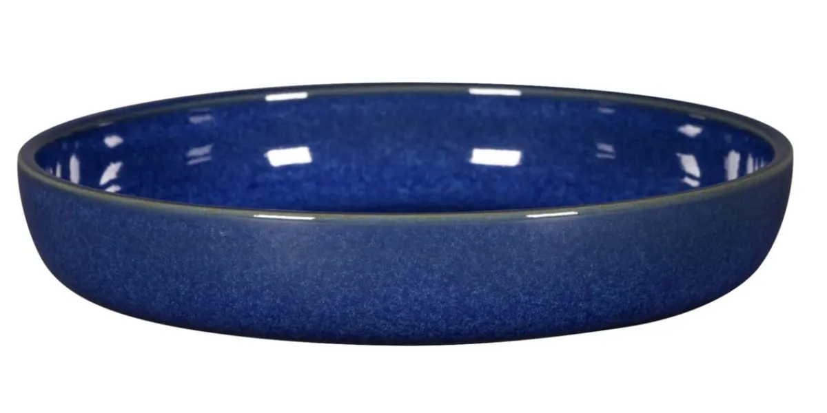 RAK Assiette coupe creuse rond bleu porcelaine vitrifiée Ø 23,7 cm stone Ease New