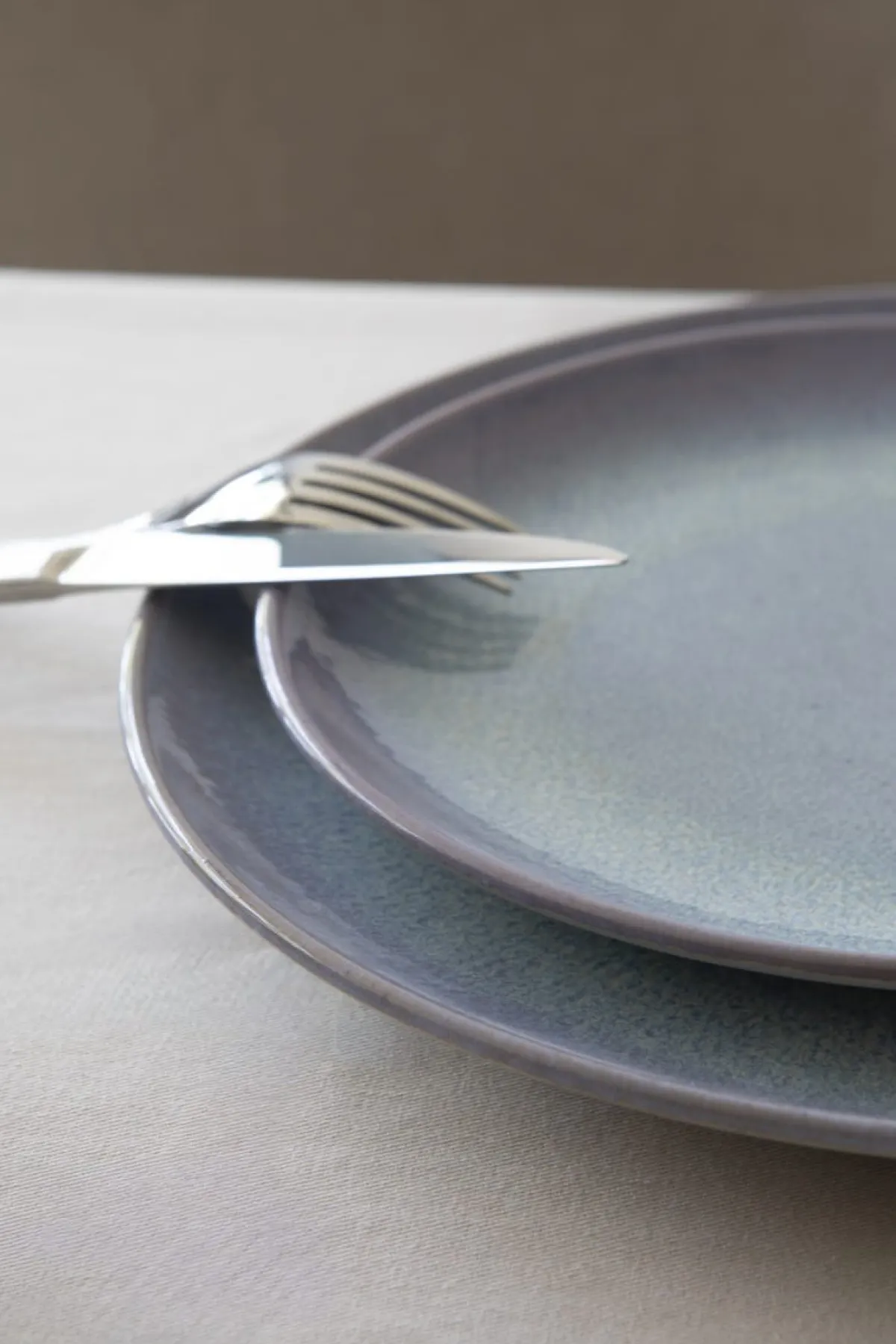 Assiette coupe creuse rond bleu porcelaine Ø 26 cm Azure - ACCOLADE Best