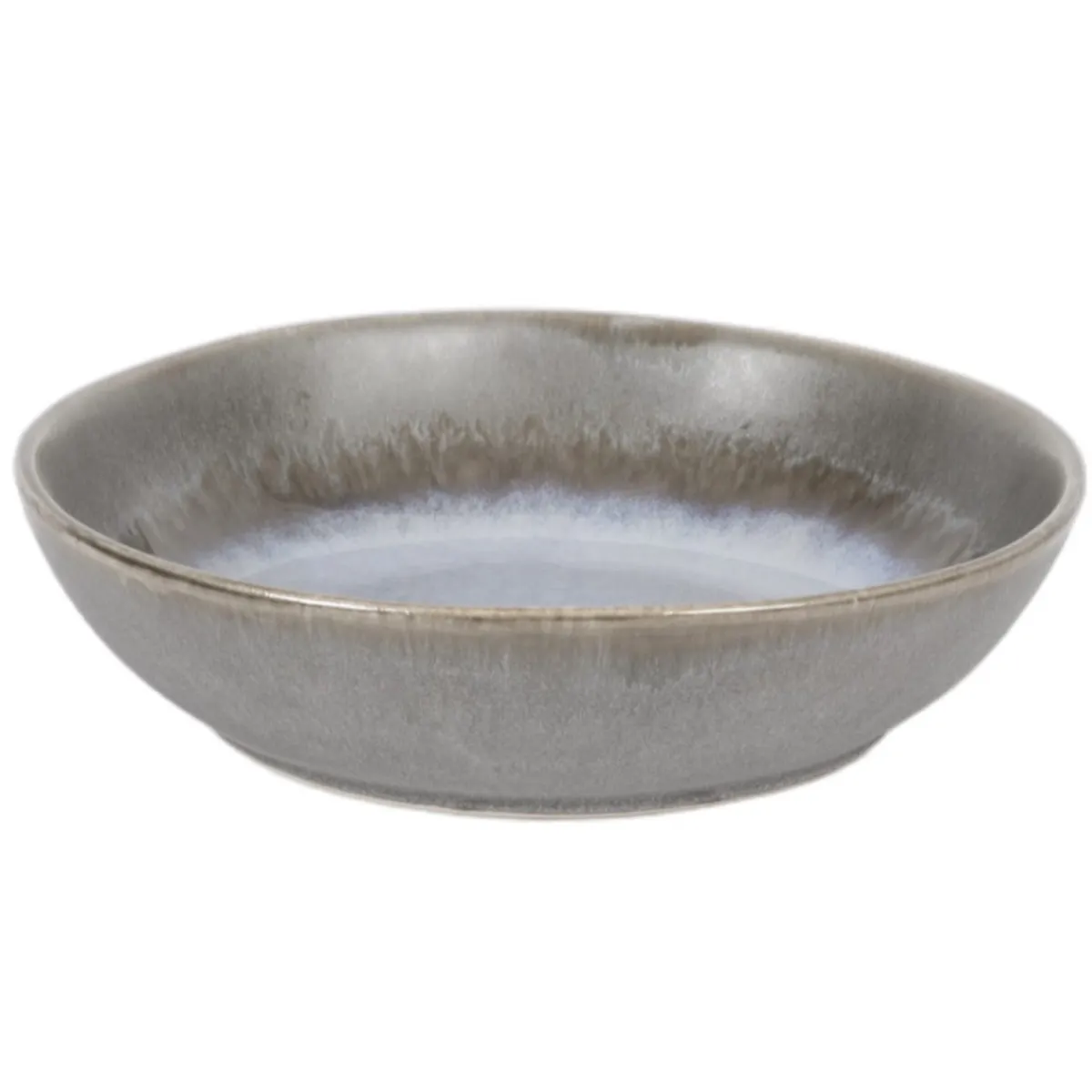 PRO.MUNDI Assiette coupe creuse rond bleu glacier grès émaillé Ø 17 cm Snow Best