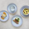 ACCOLADE Assiette coupe creuse rond bleu porcelaine Ø 23 cm Azure