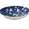 ESSENTIALS COLLECTION Assiette coupe creuse rond bleu porcelaine Ø 21 cm Flora Clearance