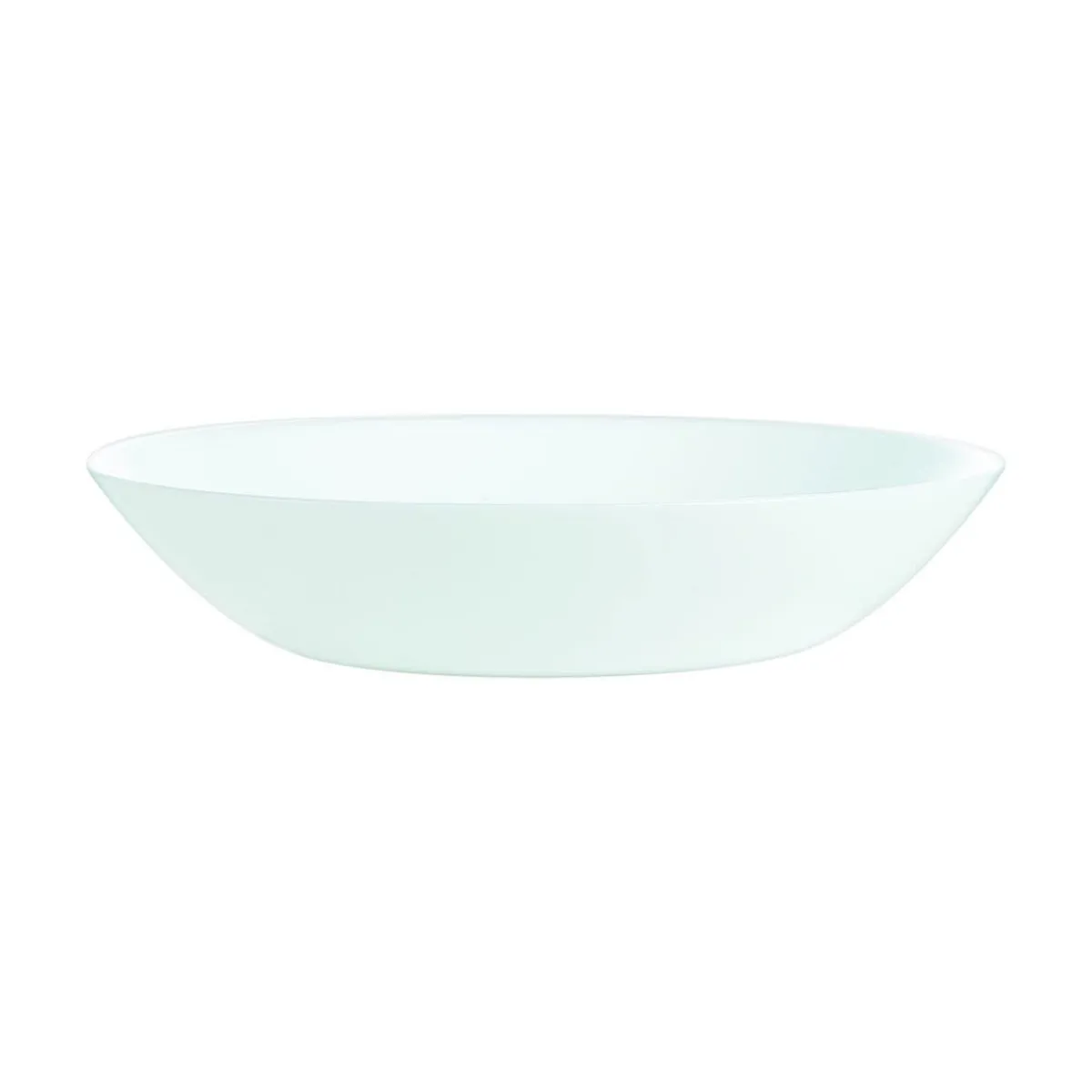 LUMINARC Assiette coupe creuse rond blanc verre opal Ø 20 cm Diwali Best