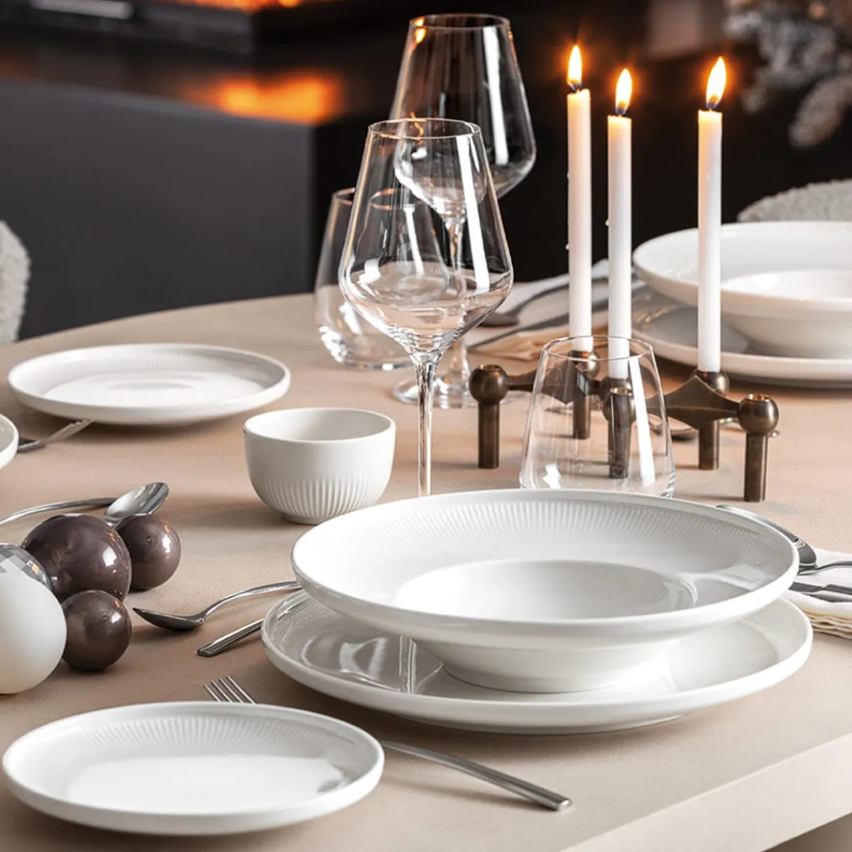 Assiette coupe creuse rond blanc porcelaine Ø 25 cm Afina - VILLEROY & BOCH Best