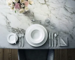 Assiette coupe creuse rond blanc porcelaine bone china Ø 28,5 cm Anmut - VILLEROY & BOCH Online