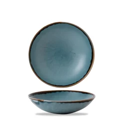 DUDSON Assiette coupe creuse rond bleu porcelaine vitrifiée Ø 18,2 cm Harvest Best