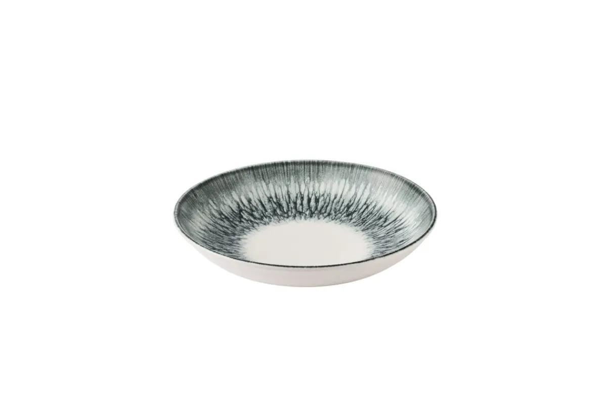 Assiette coupe creuse rond Black porcelaine vitrifiée Ø 24,8 cm Inked Lume - CHURCHILL Clearance
