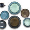MEDARD DE NOBLAT Assiette coupe creuse rond bleu indigo grès émaillé Ø 24,5 cm Feeling Outlet