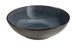 MEDARD DE NOBLAT Assiette coupe creuse rond bleu indigo grès émaillé Ø 24,5 cm Feeling Outlet