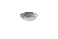 CHURCHILL Assiette coupe creuse rond Black porcelaine vitrifiée Ø 24,8 cm Tide