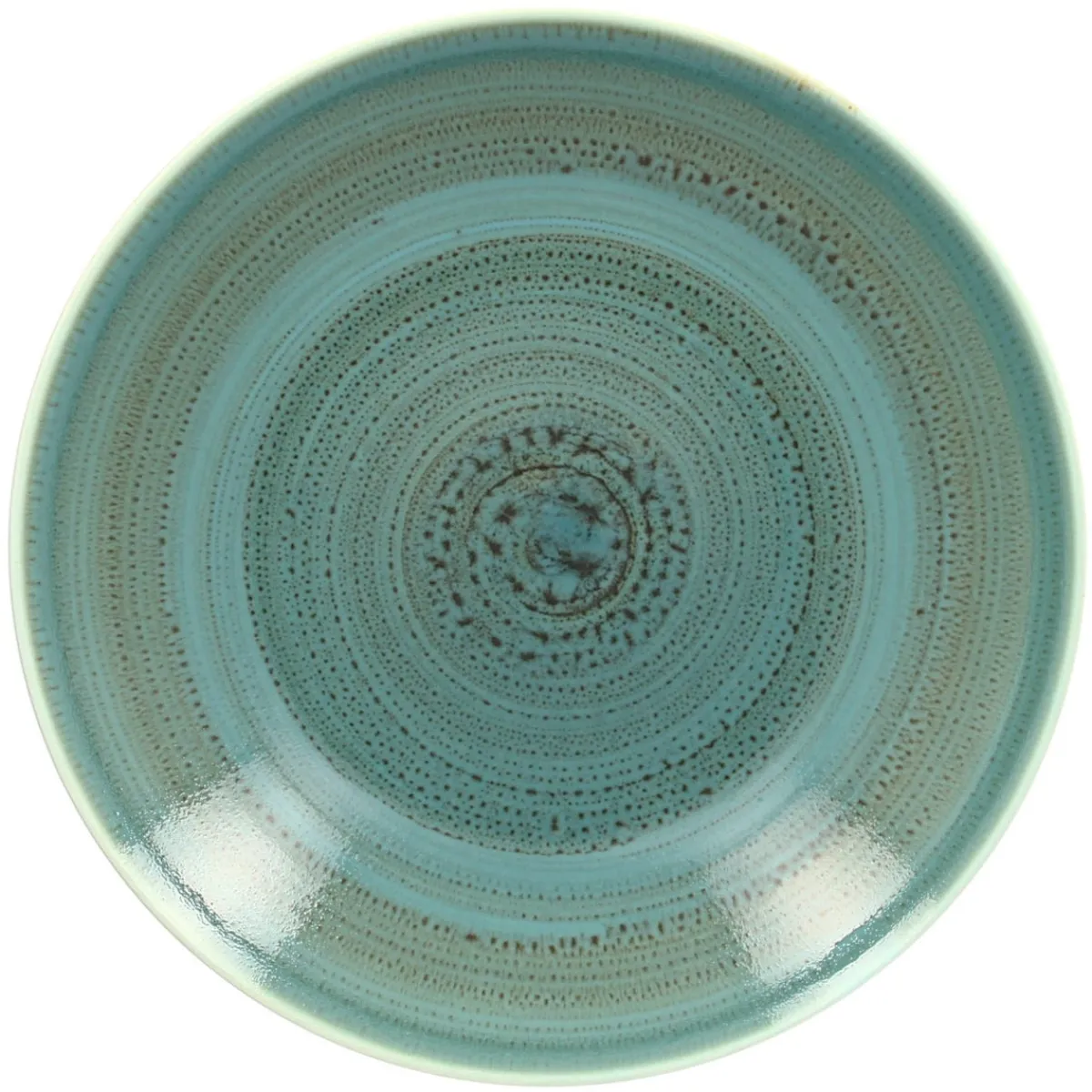 Assiette coupe creuse rond bleu porcelaine vitrifiée Ø 25,9 cm Twirl - RAK New