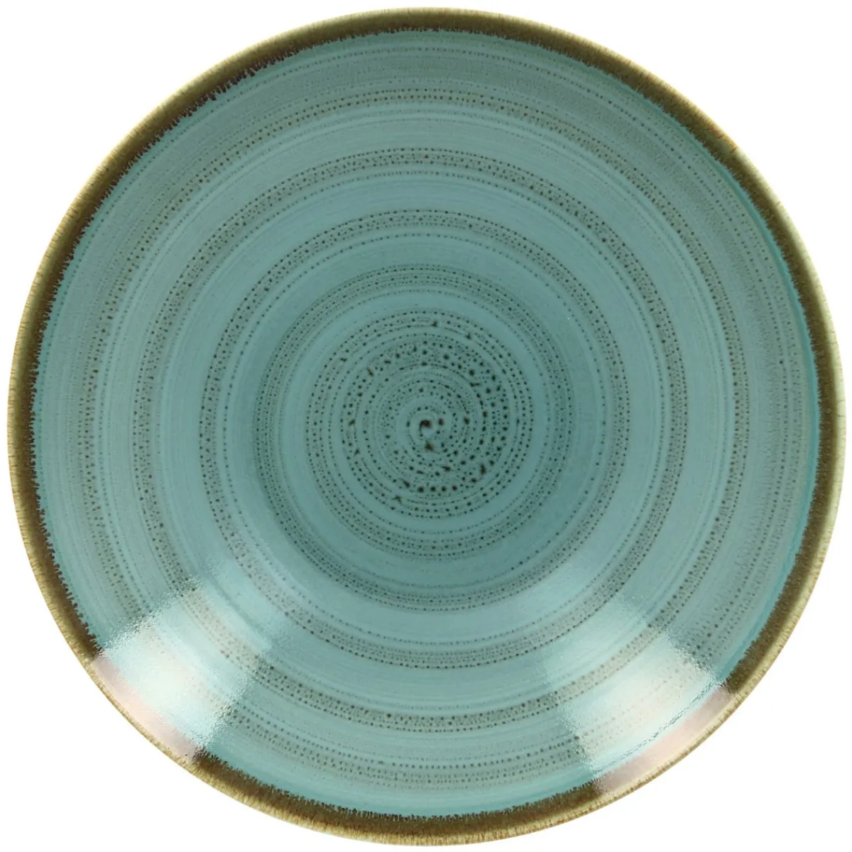 Assiette coupe creuse rond bleu porcelaine vitrifiée Ø 29,9 cm Twirl - RAK Online