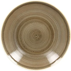 RAK Assiette coupe creuse rond brun porcelaine vitrifiée Ø 25,9 cm Twirl New