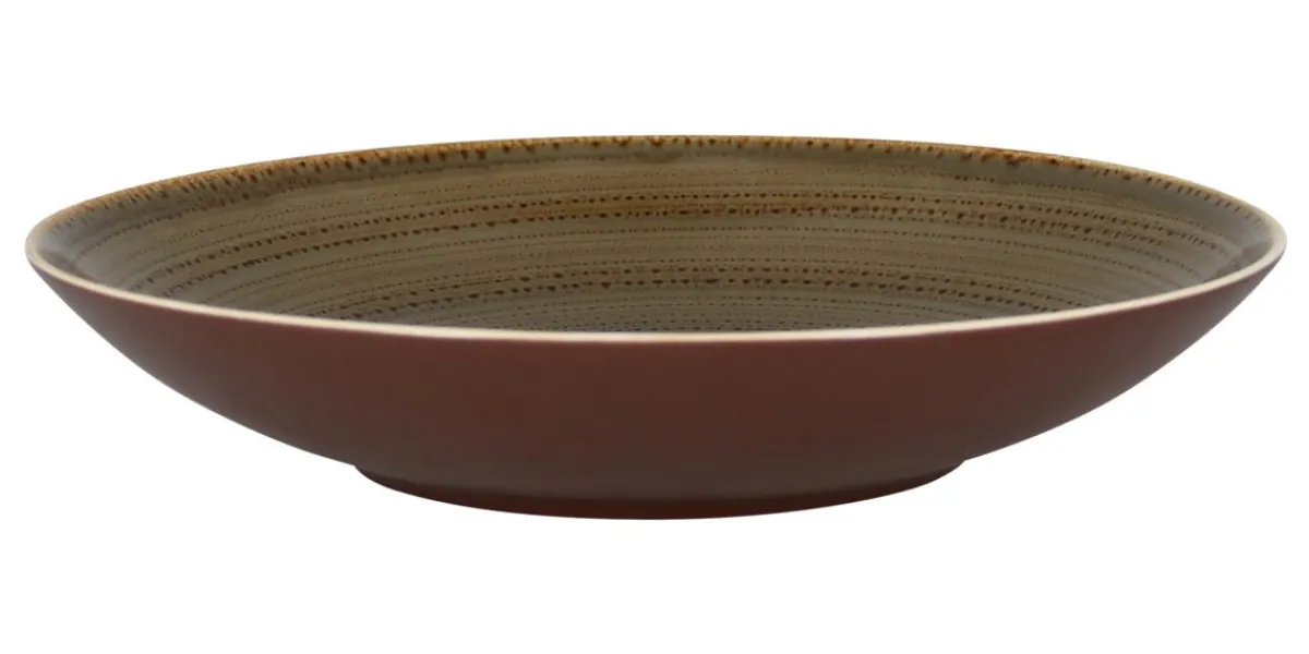 Assiette coupe creuse rond brun porcelaine vitrifiée Ø 29,9 cm Twirl - RAK Best