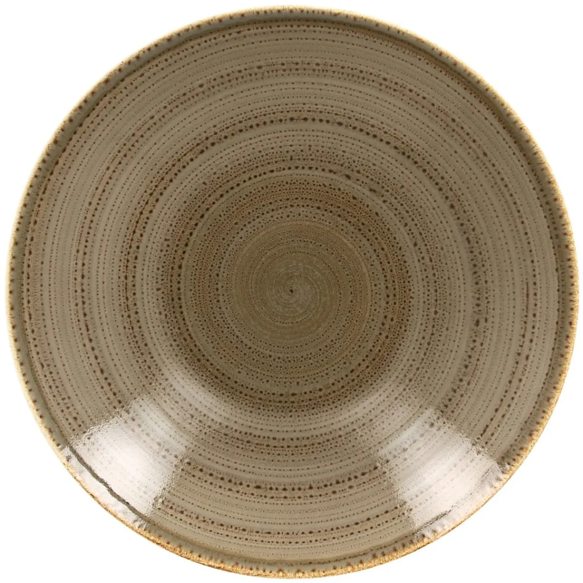 Assiette coupe creuse rond brun porcelaine vitrifiée Ø 29,9 cm Twirl - RAK Best