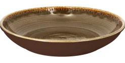 RAK Assiette coupe creuse rond brun porcelaine vitrifiée Ø 36,2 cm Twirl Online