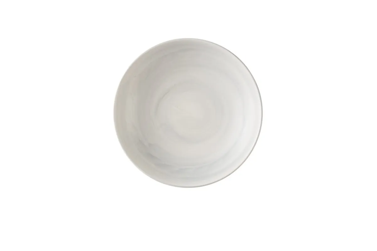 CHURCHILL Assiette coupe creuse rond Canvas grey porcelaine vitrifiée Ø 24,8 cm Stonecast Canvas Hot
