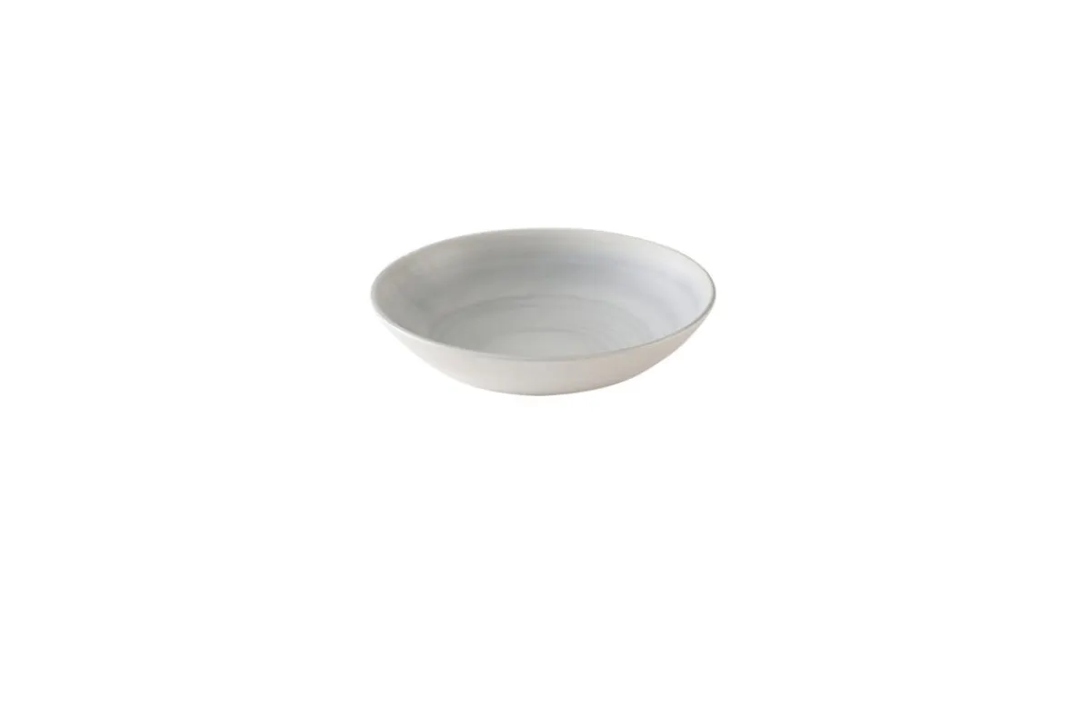 CHURCHILL Assiette coupe creuse rond Canvas grey porcelaine vitrifiée Ø 24,8 cm Stonecast Canvas Hot