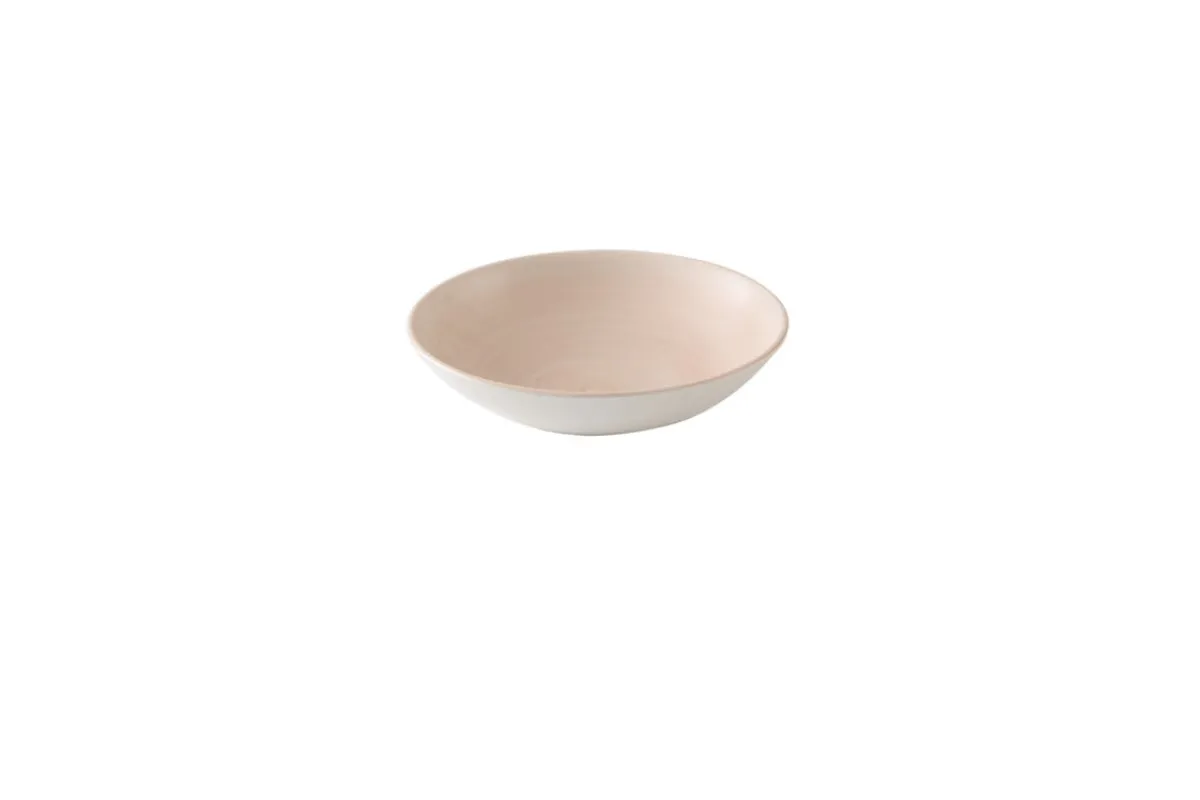 CHURCHILL Assiette coupe creuse rond Canvas Coral porcelaine vitrifiée Ø 18,2 cm Stonecast Canvas