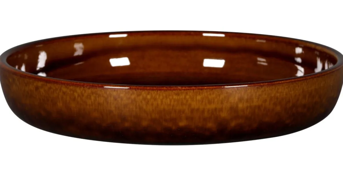 Assiette coupe creuse rond cuivre porcelaine vitrifiée Ø 23,7 cm stone Ease - RAK Best