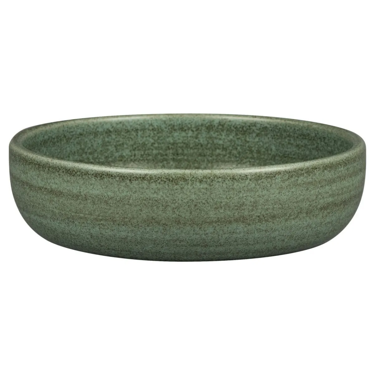 Assiette coupe creuse rond Dark Green porcelaine vitrifiée Ø 16 cm Selva - RAK