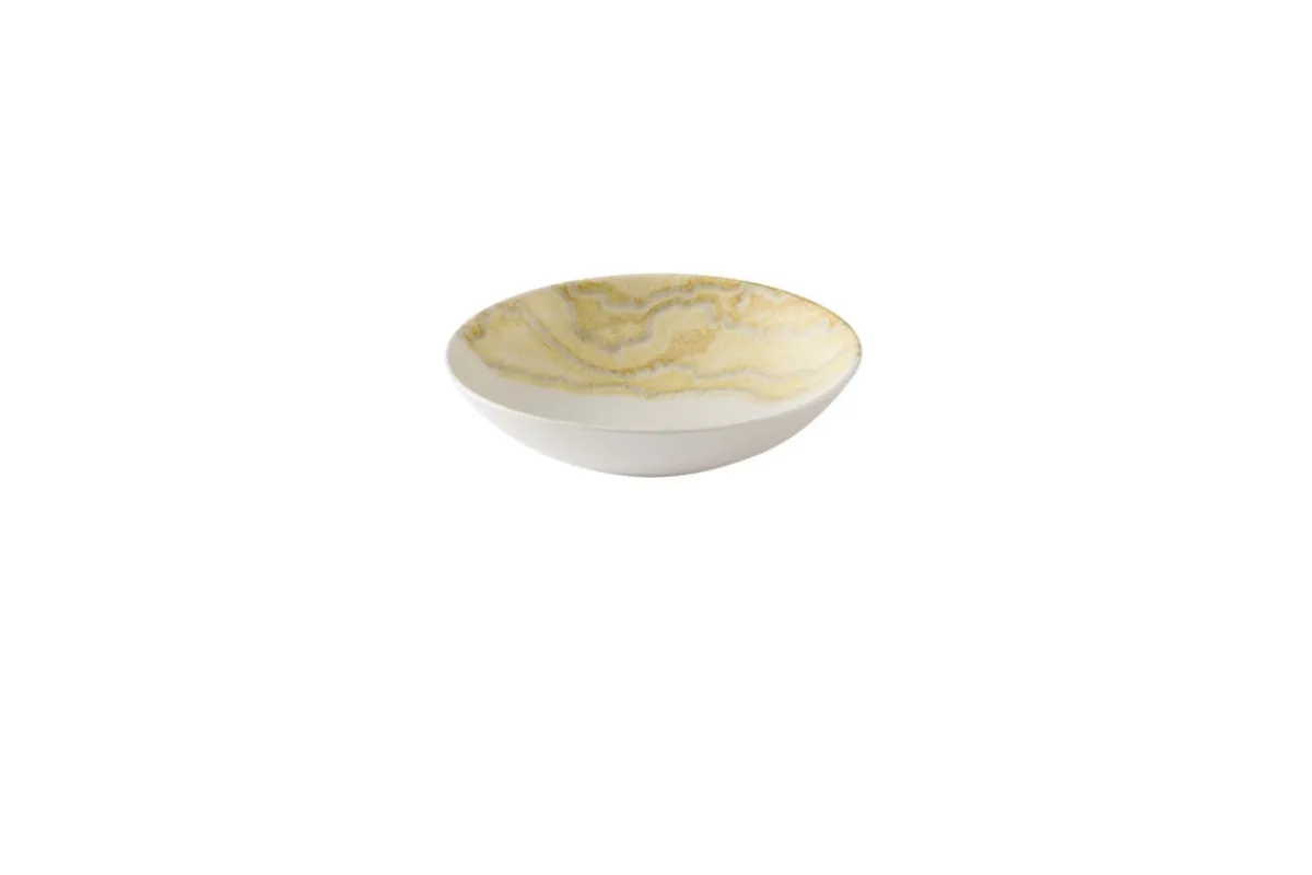 CHURCHILL Assiette coupe creuse rond Gold porcelaine vitrifiée Ø 24,8 cm Tide Hot