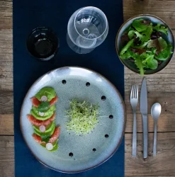 PRO.MUNDI Assiette coupe creuse rond gris grès émaillé Ø 23 cm Galaxy Sale