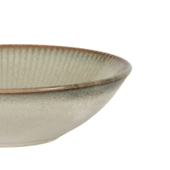 Assiette coupe creuse rond gris bleu porcelaine Ø 18 cm Serena - PRO.MUNDI Discount