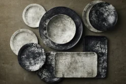 Assiette coupe creuse rond gris porcelaine vitrifiée Ø 18,2 cm Urban - DUDSON Outlet
