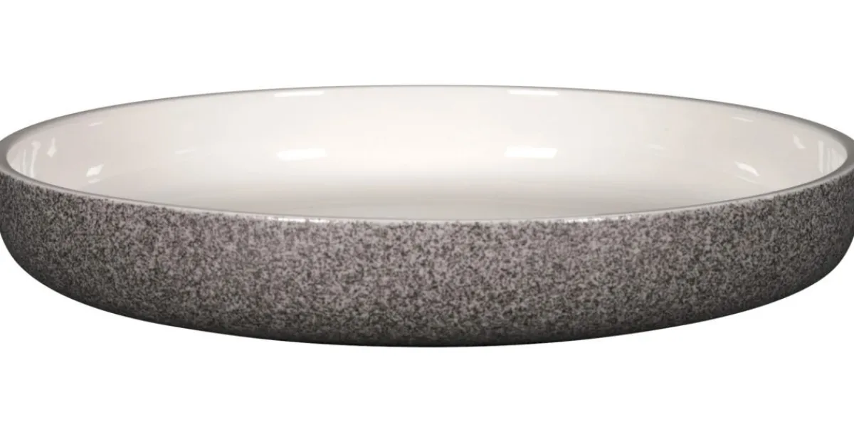 RAK Assiette coupe creuse rond gris porcelaine vitrifiée Ø 29,7 cm stone Ease Hot