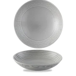 Assiette coupe creuse rond gris porcelaine vitrifiée Ø 24,8 cm Harvest Norse - DUDSON New
