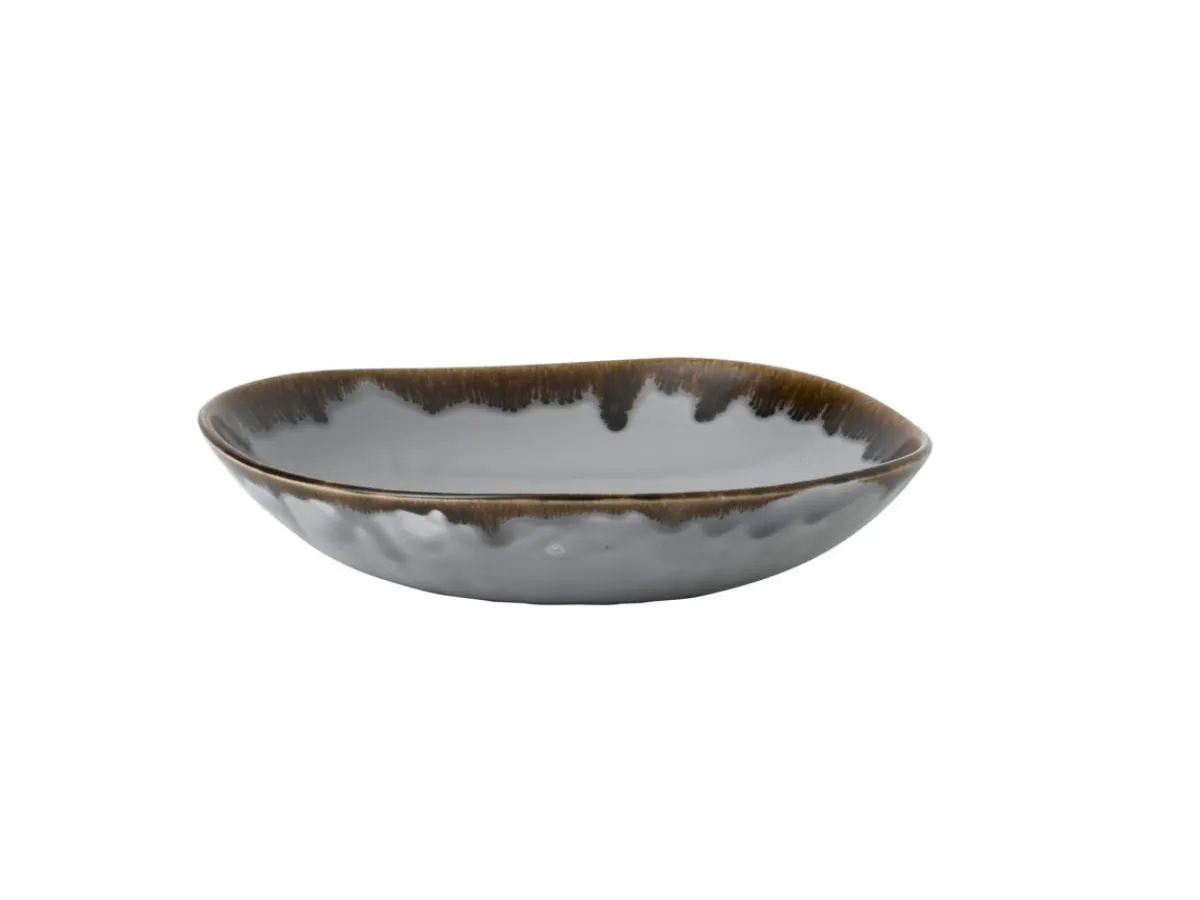 Assiette coupe creuse rond gris porcelaine vitrifiée Ø 26,4 cm Harvest - DUDSON Online